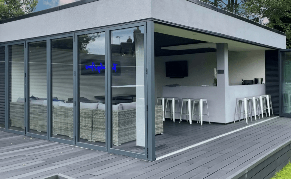 bifold doors in garden room