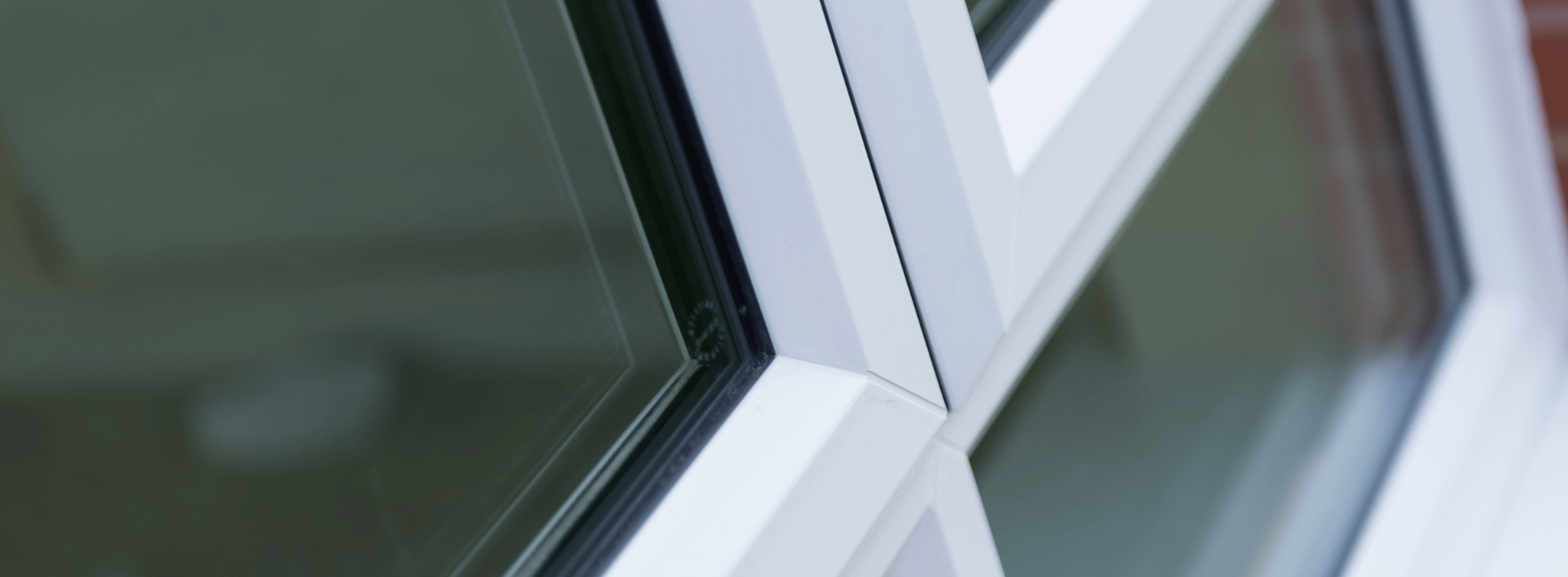 Close up of pvcu window frame