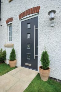 dark grey entrance door