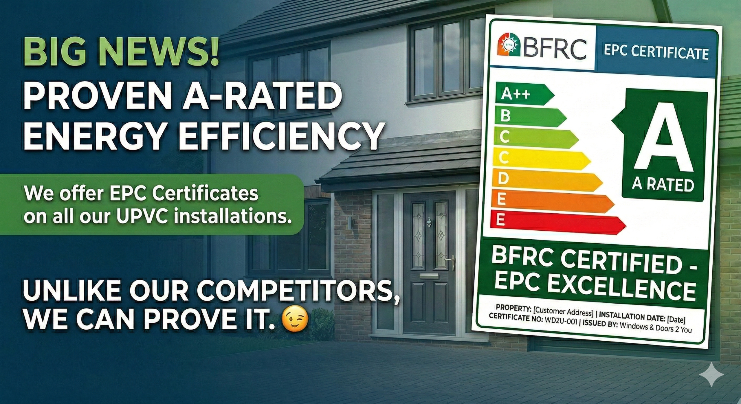 Proven Performance: Why Our EPC-Certified uPVC Installations Are a Game Changer for Your Home